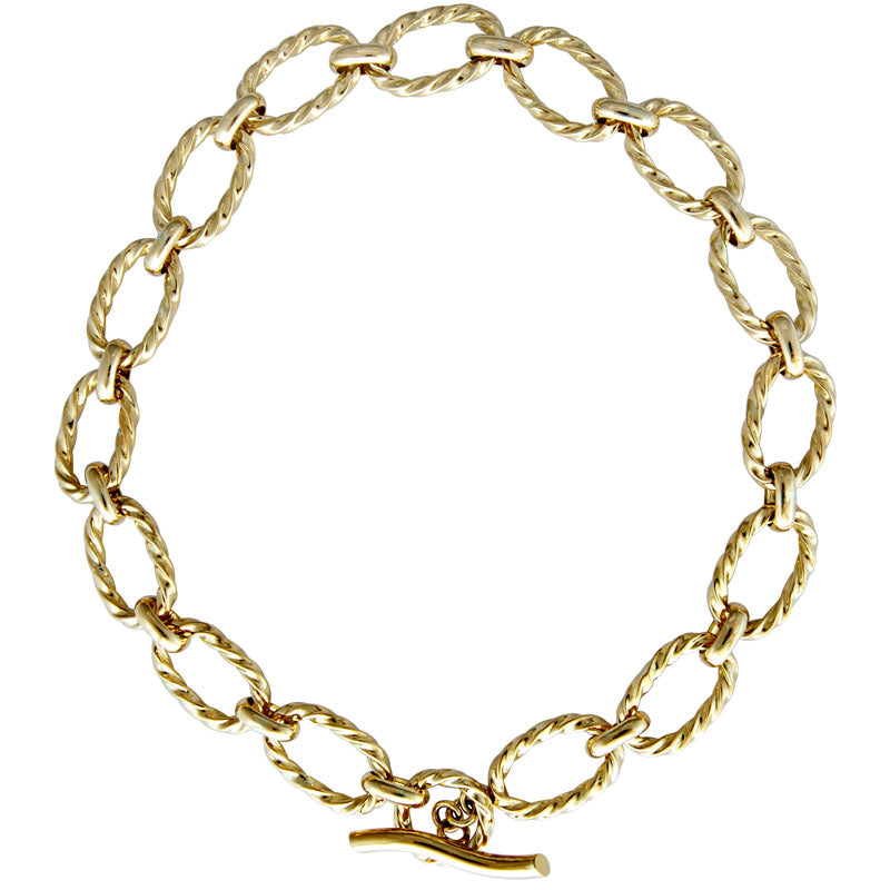 Toggle Necklace-Plain Gold