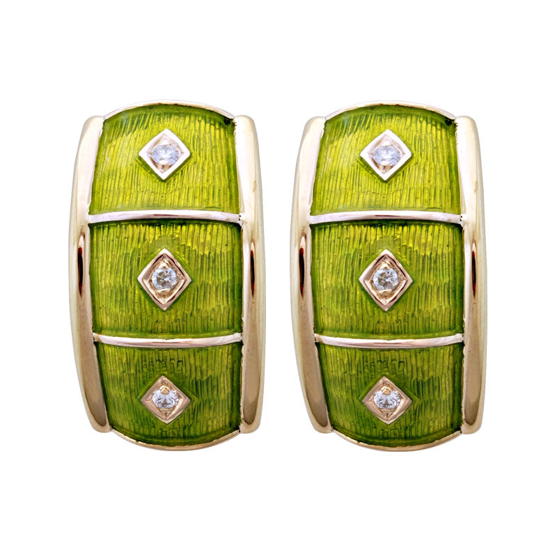 Earrings-Diamond (Enamel)