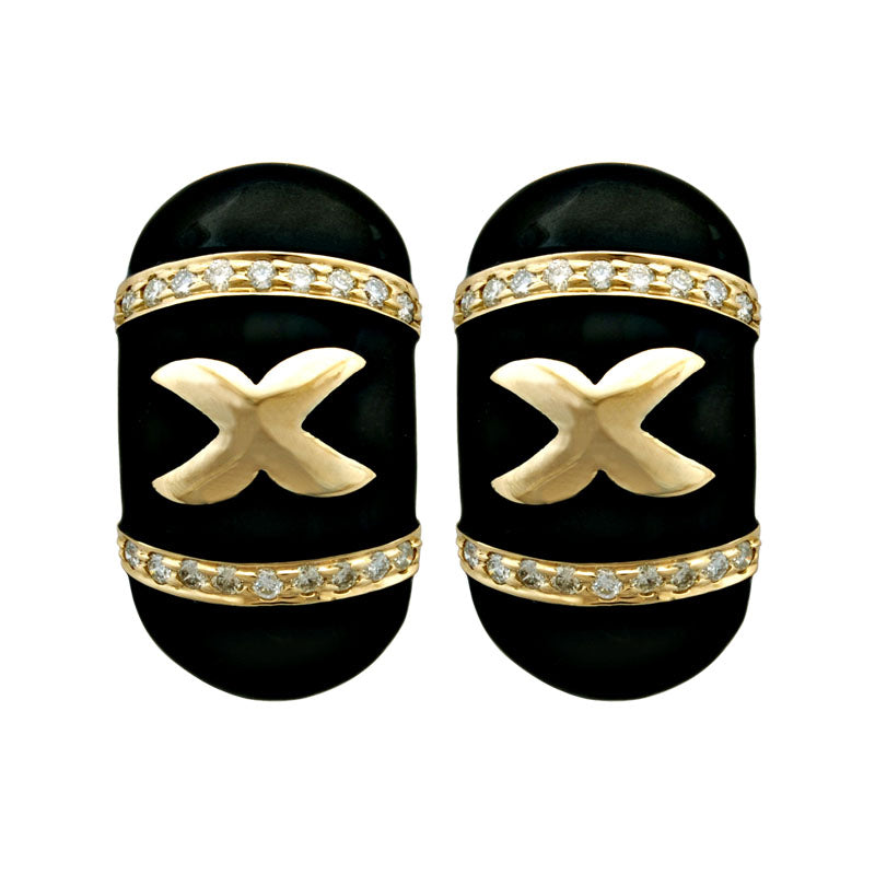 Earrings-Diamond (Enamel)