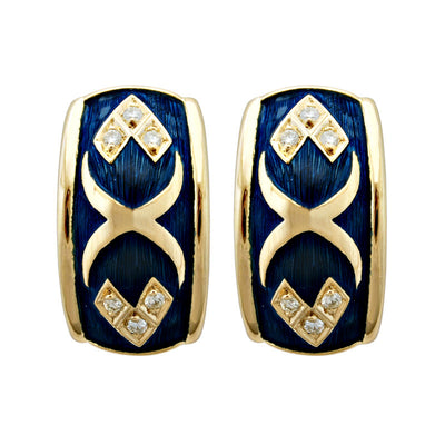Earrings-Diamond (Enamel)