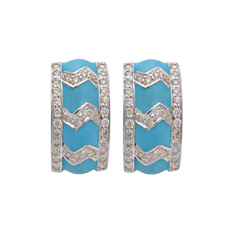Earrings-Diamond (Enamel)