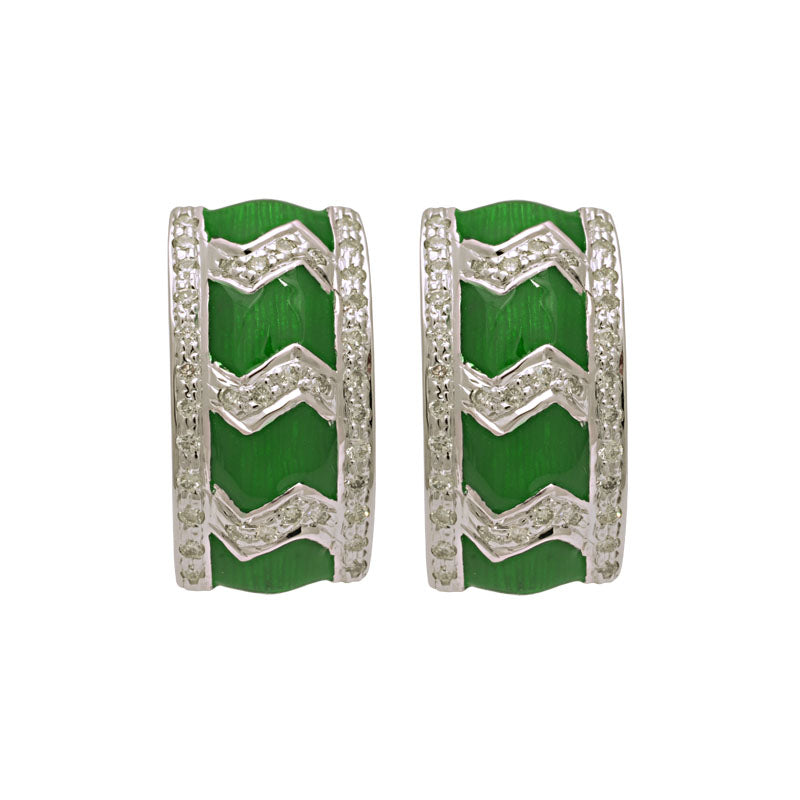 Earrings-Diamond (Enamel)