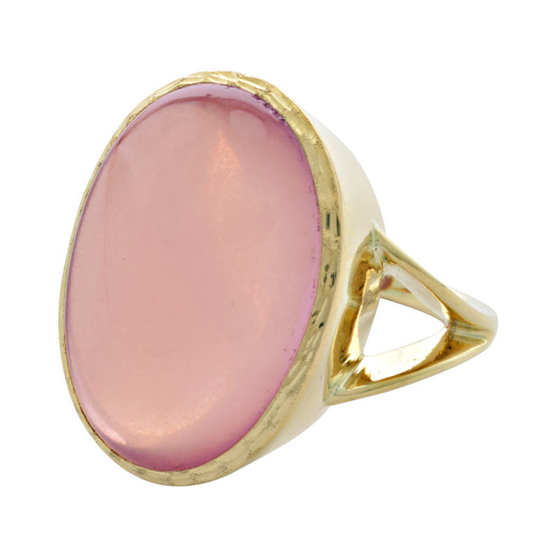 Ring-Rose Quartz | Singhvi Jewels