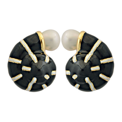 Earrings - Pearl (Enamel)