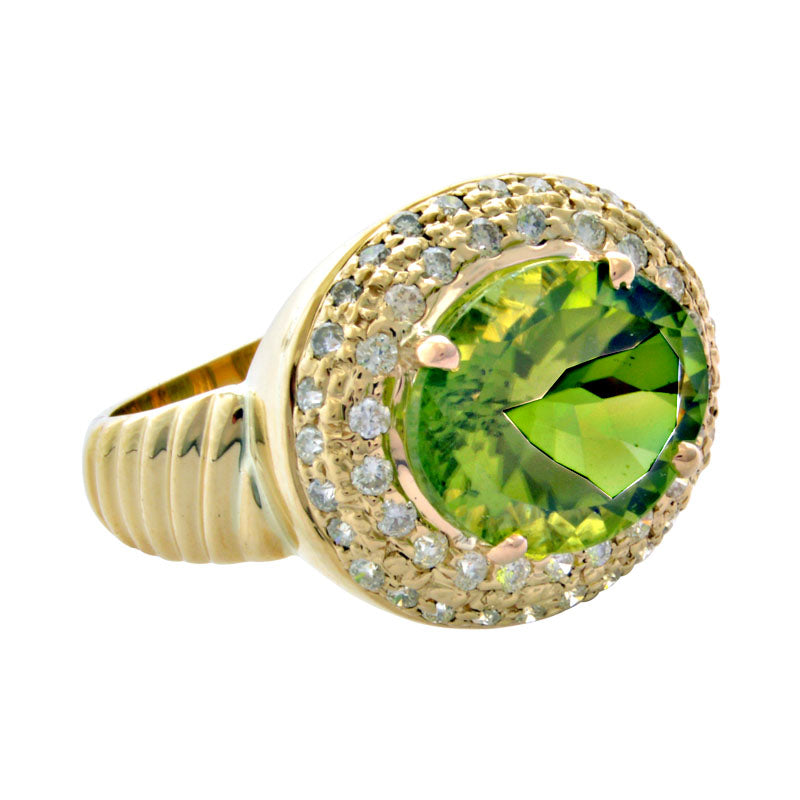 Ring - Peridot and Diamond | Singhvi Jewels