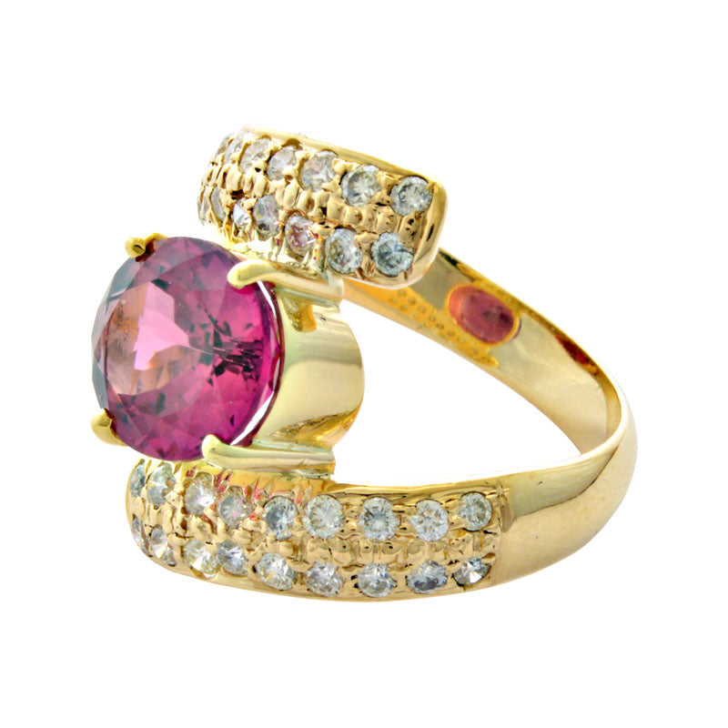 Ring-Rubellite and Diamond | Singhvi Jewels