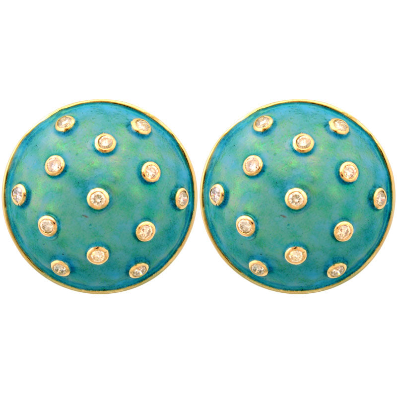Earrings-Diamond (Enamel)
