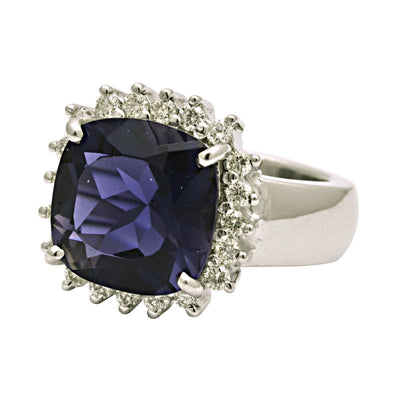 Ring - Iolite And Diamond