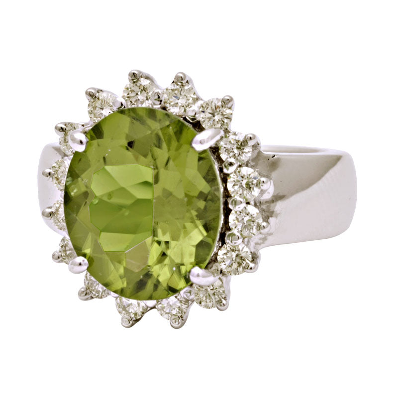 Ring - Peridot and Diamond | Singhvi Jewels