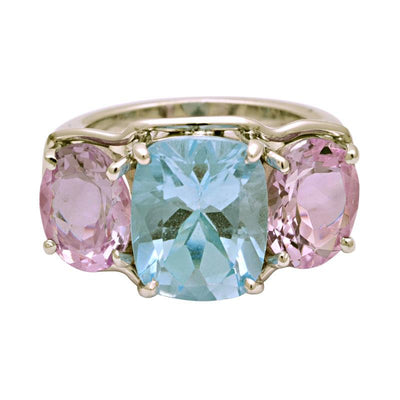 Ring - Blue Topaz And Amethyst