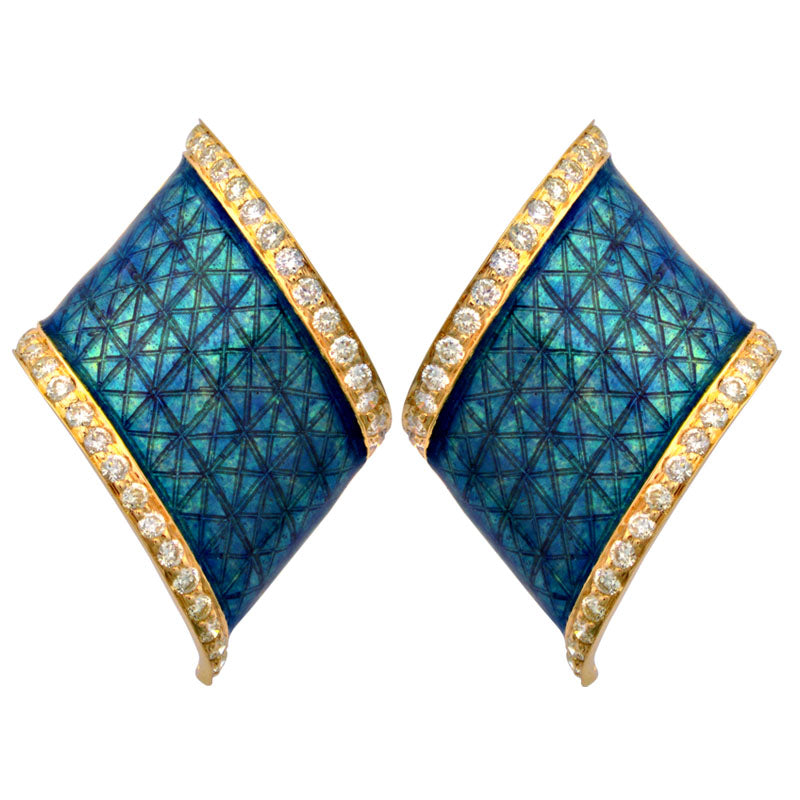 Earrings-Diamond (Enamel)