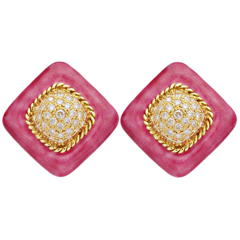 Earrings - Diamond (Enamel) | Singhvi Jewels