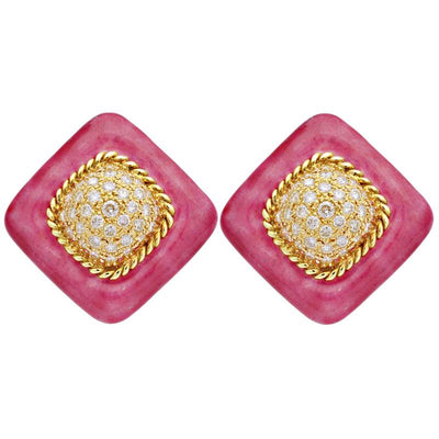 Earrings - Diamond (Enamel) (1933L)