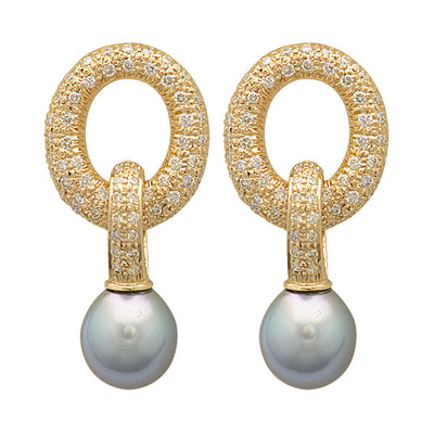 Earrings - Pearl And Diamond