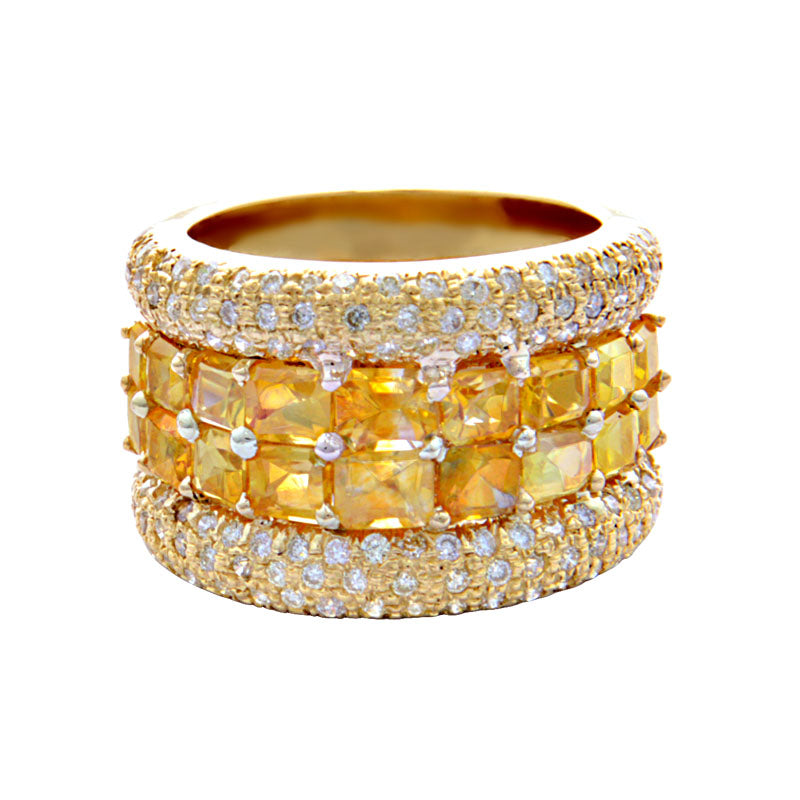 Ring - Yellow Sapphire and Diamond | Singhvi Jewels