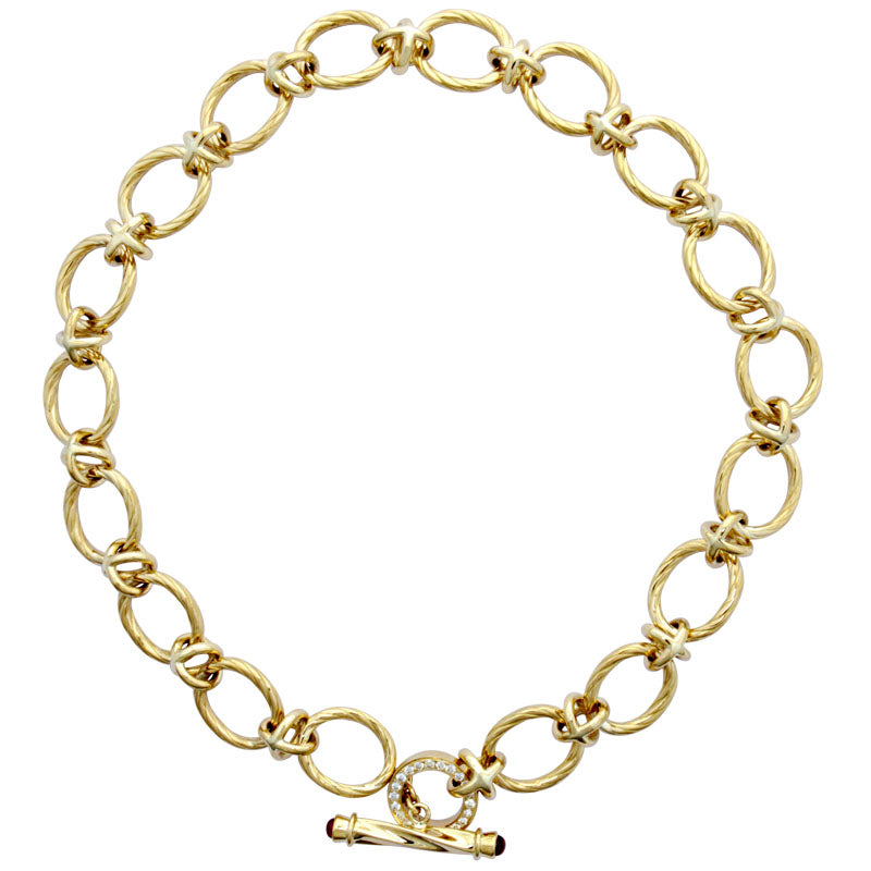 Necklace-Rubellite and Diamond