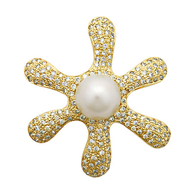 Brooch - South Sea Pearl And Diamond