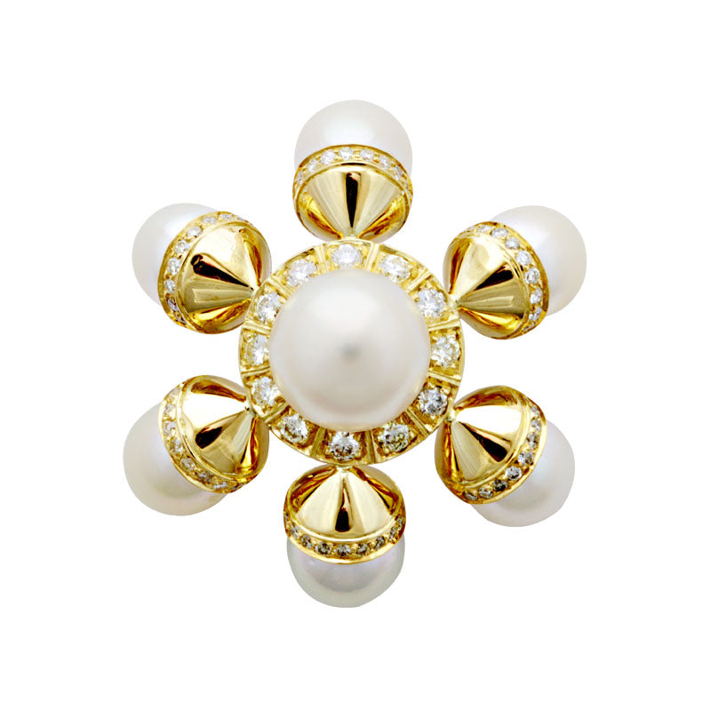 Brooch - South Sea Pearl and Diamond | Singhvi Jewels