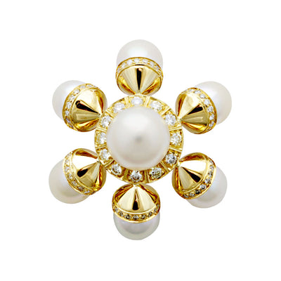 Brooch - South Sea Pearl And Diamond