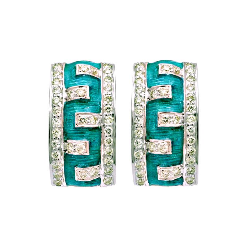 Earrings-Diamond (Enamel) (195BS) | Singhvi Jewels