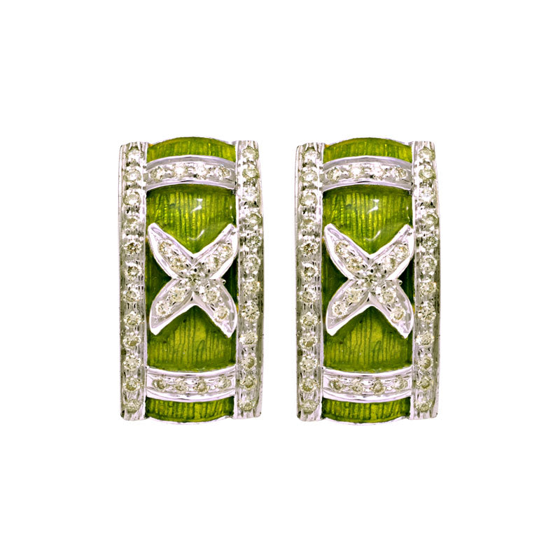 Earrings-Diamond (Enamel)