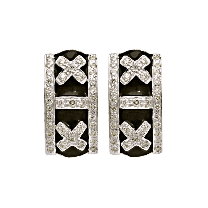 Earrings-Diamond (Enamel)