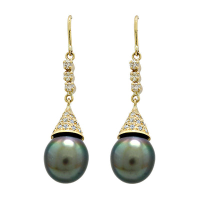 Earrings - South Sea Pearl and Diamond