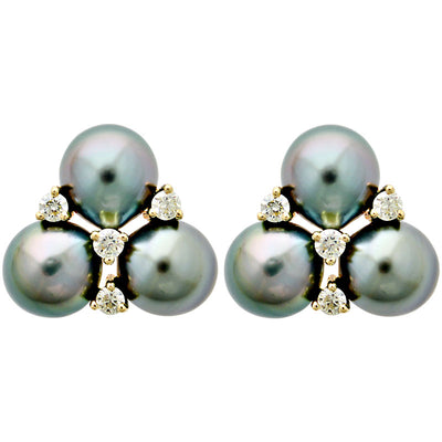 Earrings - South Sea Pearl And Diamond