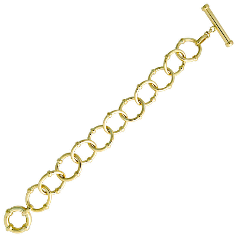 Toggle Bracelet-Plain Gold