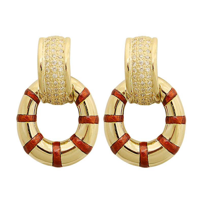 Earrings - Diamond (Enamel) | Singhvi Jewels