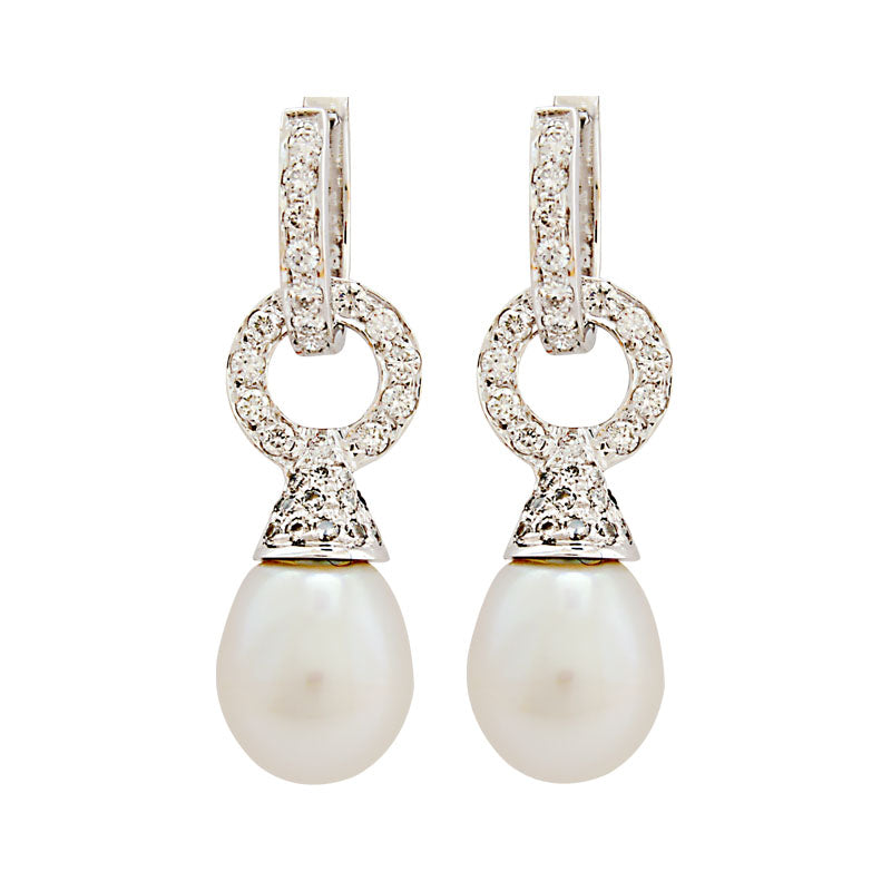 Earrings - South Sea Pearl and Diamond | Singhvi Jewels