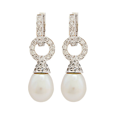 Earrings - South Sea Pearl And Diamond