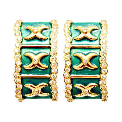 Earrings - Diamond (Enamel) (1974H)