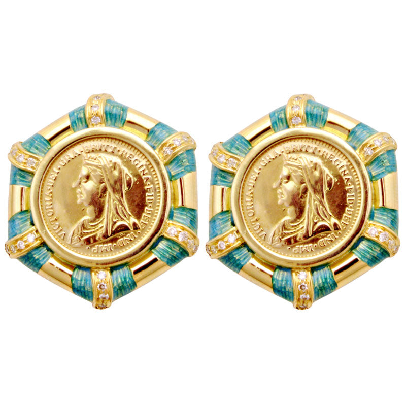 Earrings - Diamond (Enamel) | Singhvi Jewels