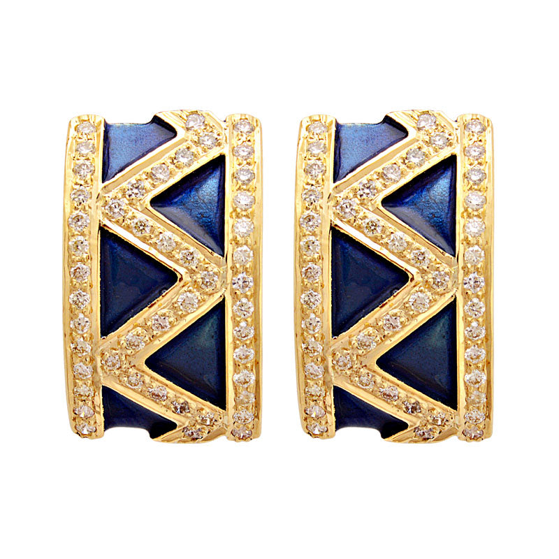 Earrings-Diamond (Enamel)