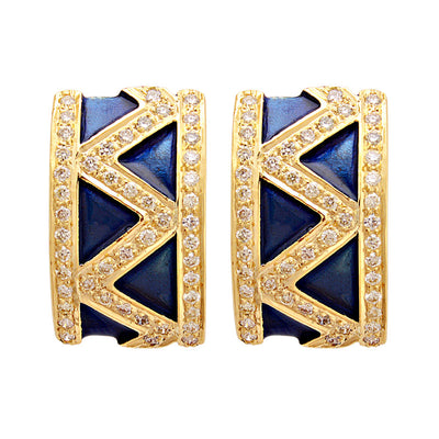 Earrings-Diamond (Enamel)