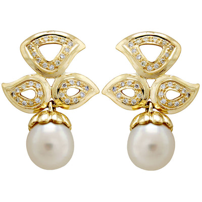 Earrings-South Sea Pearl and Diamond