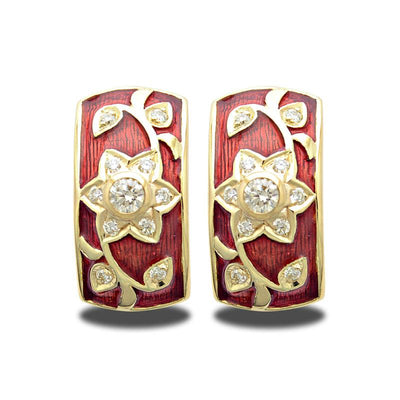 Earrings-Diamond (Enamel)  (2004F)