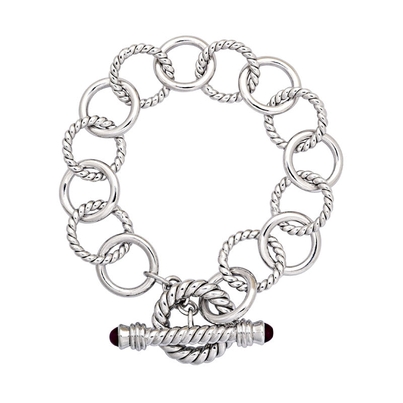 Toggle Bracelet - Ruby | Singhvi Jewels
