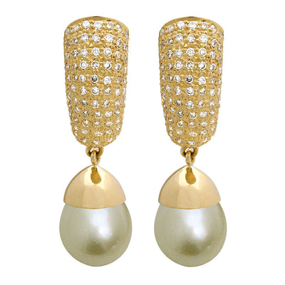 Earrings - South Sea Pearl And Diamond