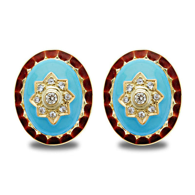 Earrings - Diamond (Enamel)