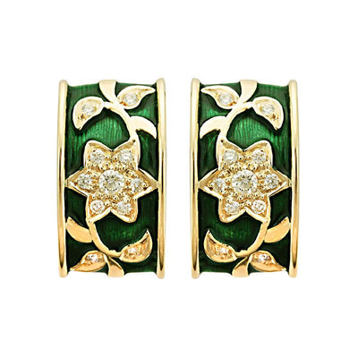 Earrings-Diamond (Enamel)  (2022A)