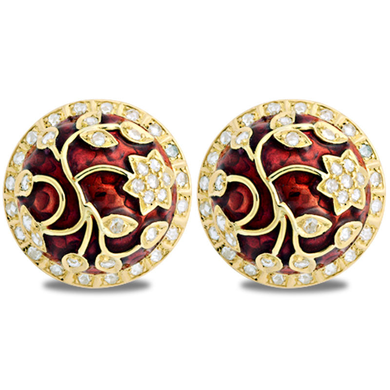 Earrings-Diamond (Enamel)