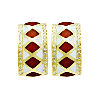 Earrings - Diamond (Enamel)