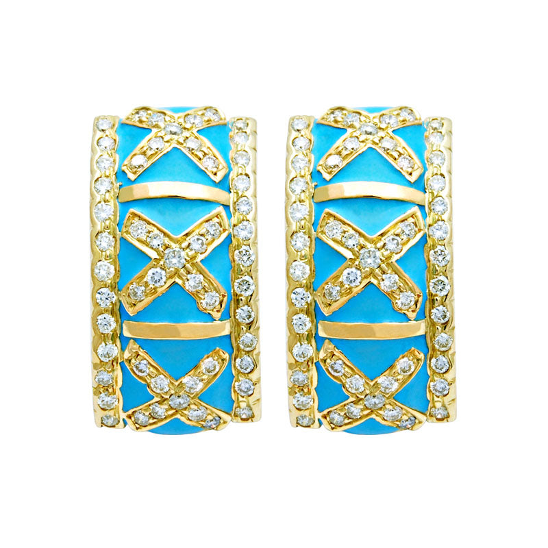 Earrings - Diamond (Enamel) | Singhvi Jewels