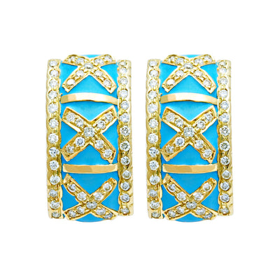 Earrings - Diamond (Enamel)