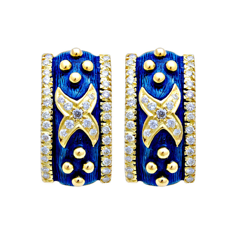 Earrings - Diamond (Enamel) | Singhvi Jewels
