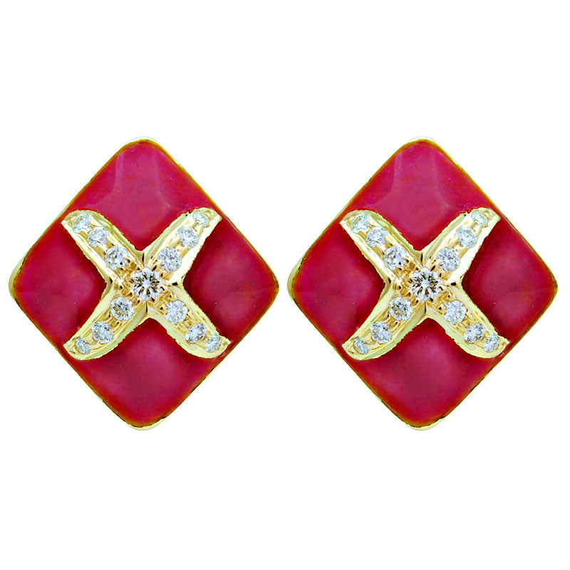Earrings-Diamond (Enamel) | Singhvi Jewels