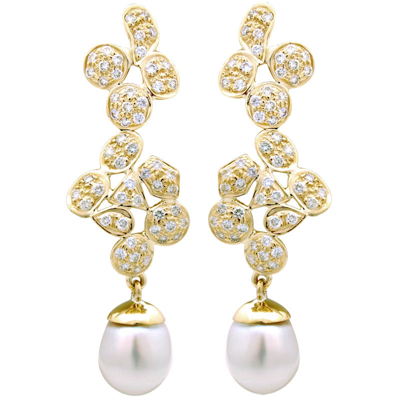 Earrings - South Sea Pearl and Diamond | Singhvi Jewels