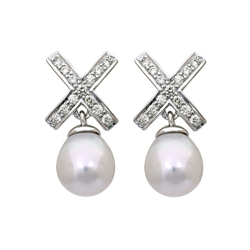 Earrings - South Sea Pearl and Diamond | Singhvi Jewels